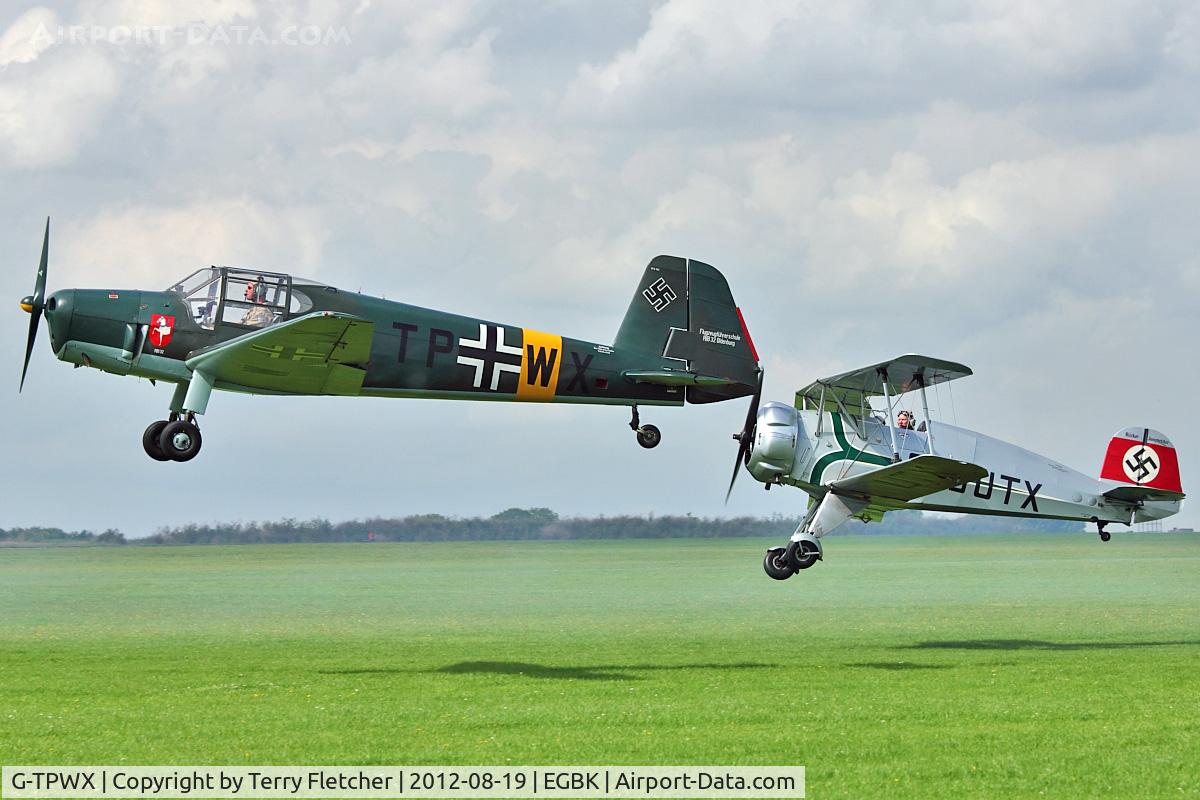 G-TPWX, 1966 Heliopolis Gomhouria Mk.6 (Bu-181) C/N 183, 1944 Bucker BU181C BESTMANN, at 2012 Sywell Airshow