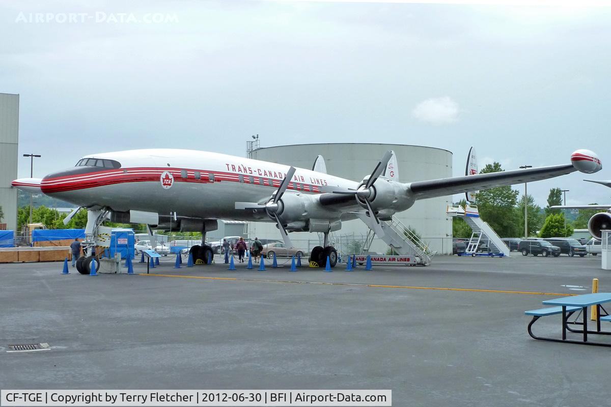 CF-TGE, 1954 Lockheed L-1049C Super Constellation C/N 4544, 1954 Lockheed L-1049C Super Constellation, c/n: 4544 at Seattle Museum of Flight