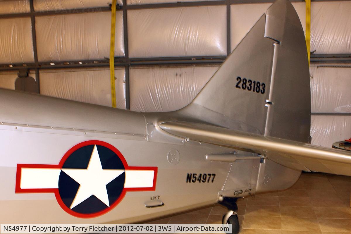 N54977, 1943 Fairchild M-62A C/N T43-5770, Tail of 1943 Fairchild M-62A, c/n: T43-5770