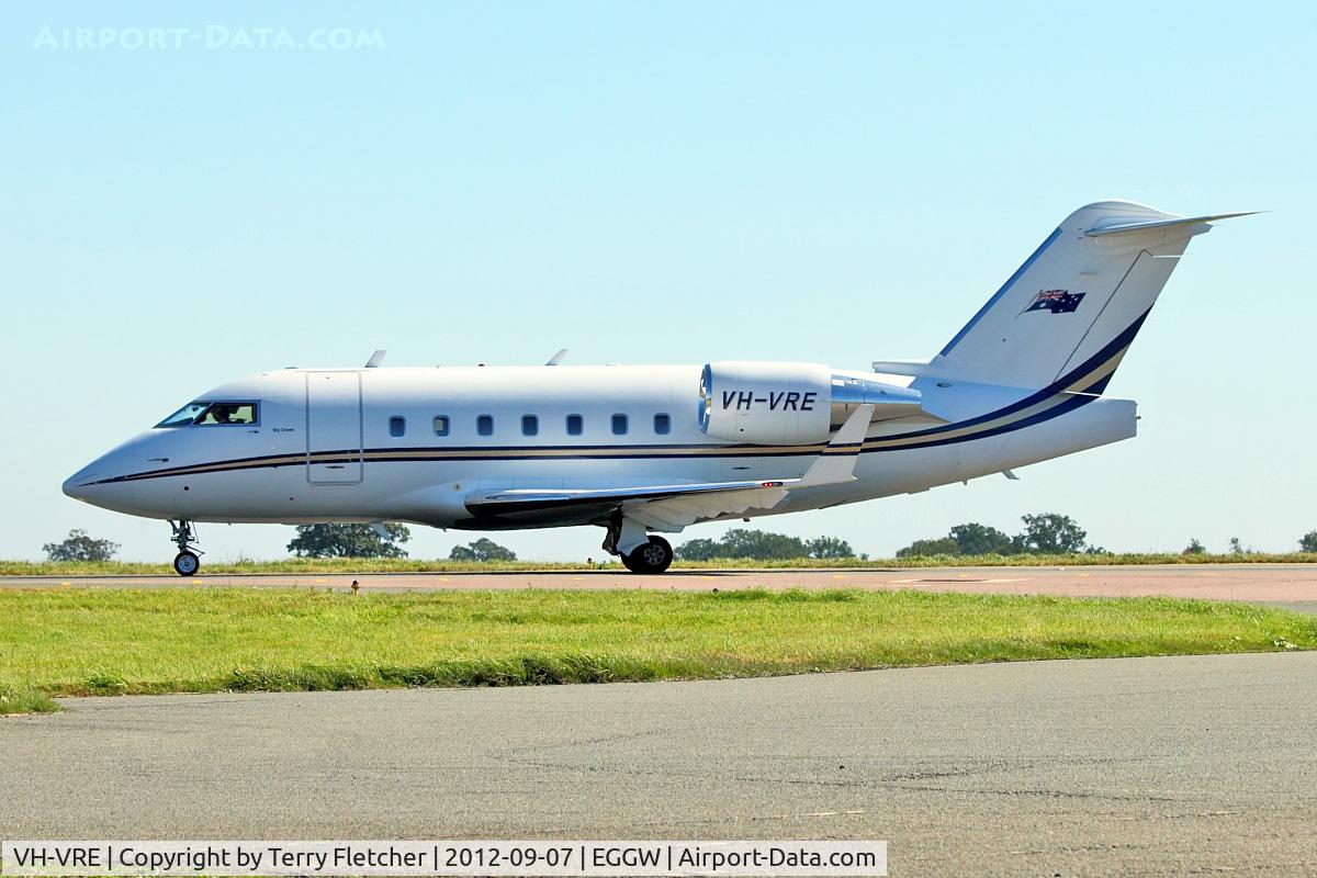 VH-VRE, 2003 Bombardier Challenger 604 (CL-600-2B16) C/N 5561, 2003 Bombardier CL-600-2B16, c/n: 5561 at Luton