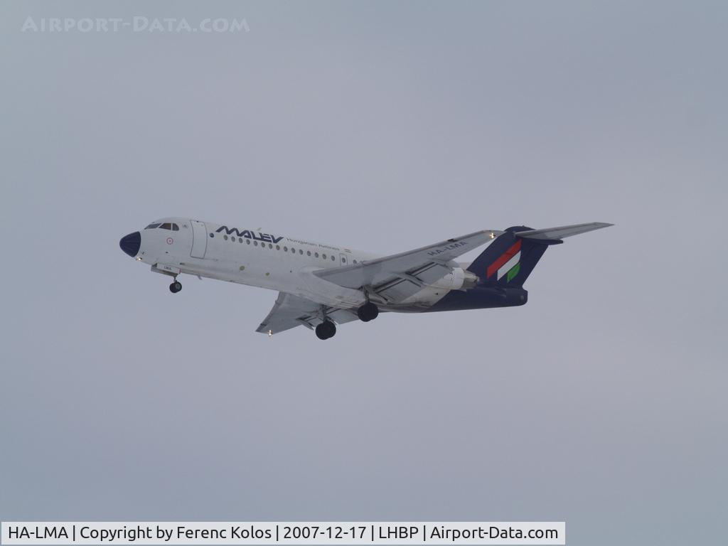HA-LMA, 1995 Fokker 70 (F-28-0070) C/N 11564, Ferihegy