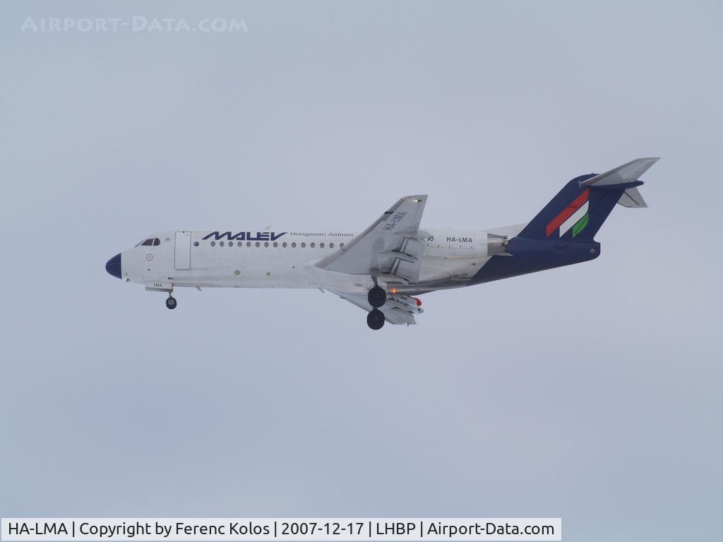 HA-LMA, 1995 Fokker 70 (F-28-0070) C/N 11564, Ferihegy