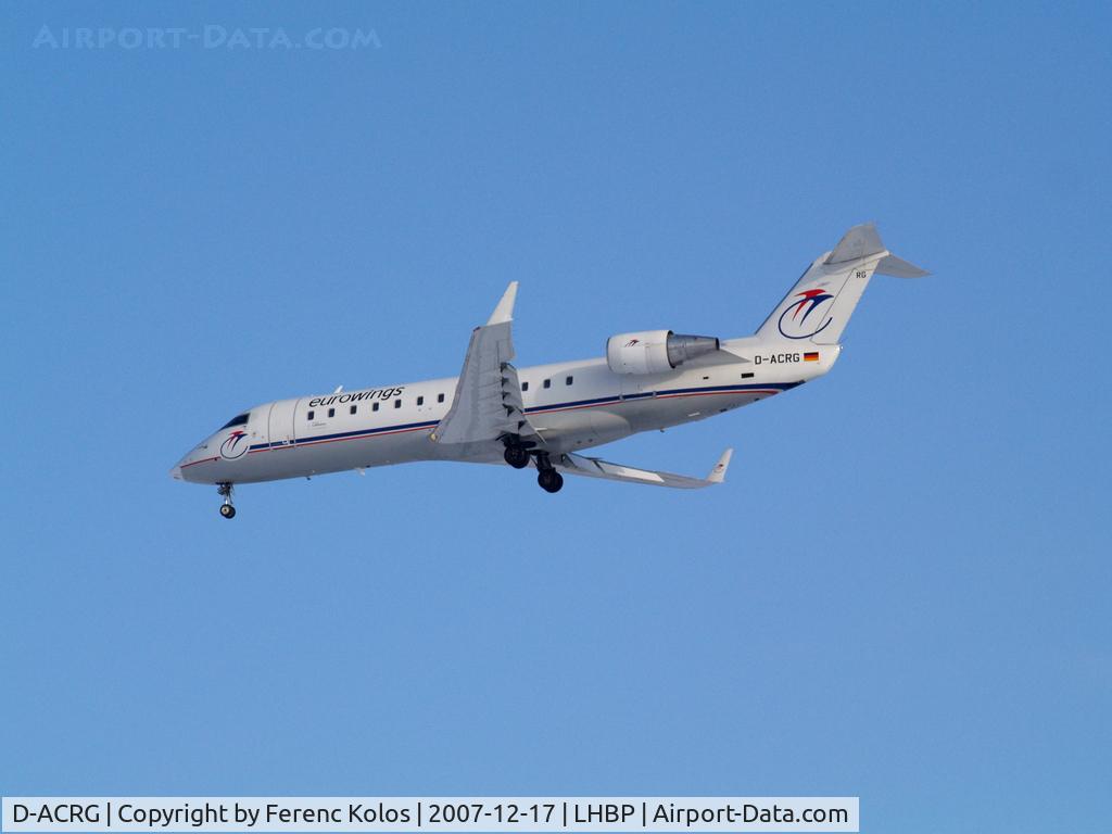D-ACRG, 2002 Bombardier CRJ-200ER (CL-600-2B19) C/N 7630, Ferihegy