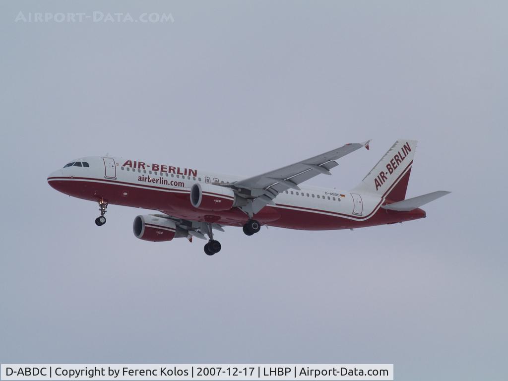 D-ABDC, 2005 Airbus A320-214 C/N 2654, Ferihegy