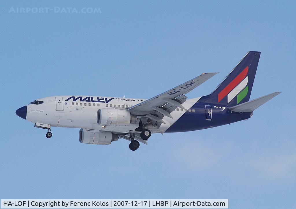 HA-LOF, 2003 Boeing 737-6Q8 C/N 29348, Ferihegy