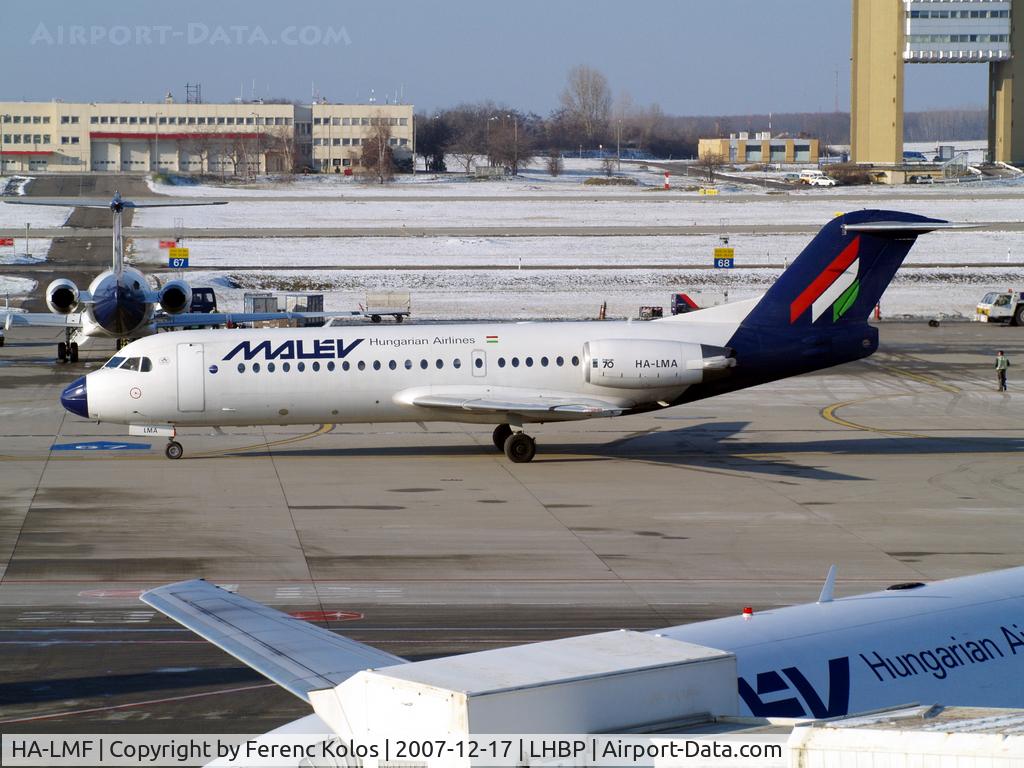 HA-LMF, 1996 Fokker 70 (F-28-0070) C/N 11571, Ferihegy