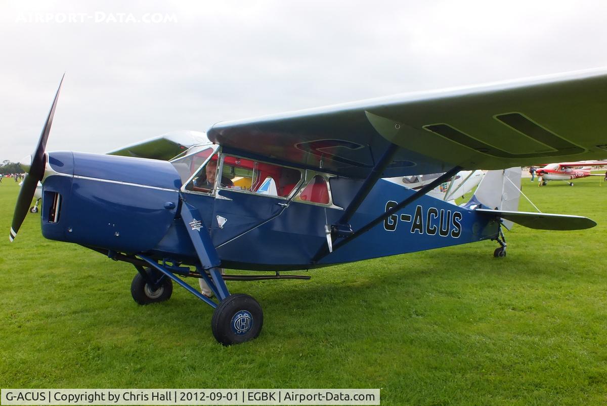 G-ACUS, 1934 De Havilland DH.85 Leopard Moth C/N 7082, at the LAA Rally 2012, Sywell