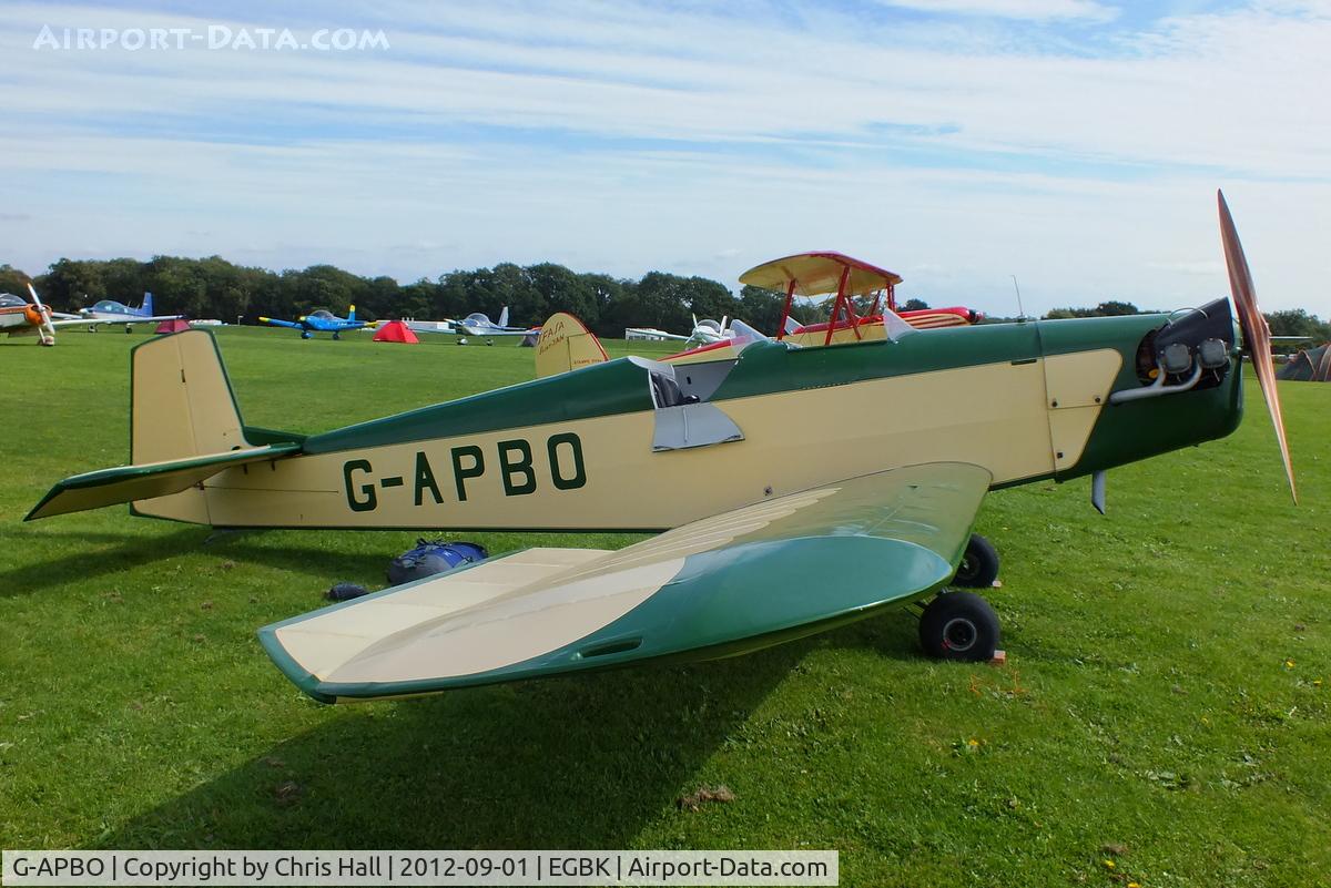 G-APBO, 1960 Druine D-5 Turbi C/N PFA 229, at the at the LAA Rally 2012, Sywell