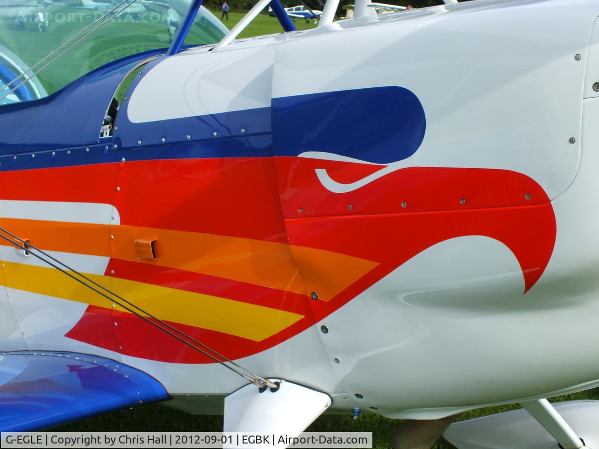 G-EGLE, 1980 Christen Eagle II C/N F0053, Close up of Darren Thorpe's Christen Eagle II, After a complete rebuild at White Waltham and repainted by Mick Allen at Turweston, it looks simply stunning