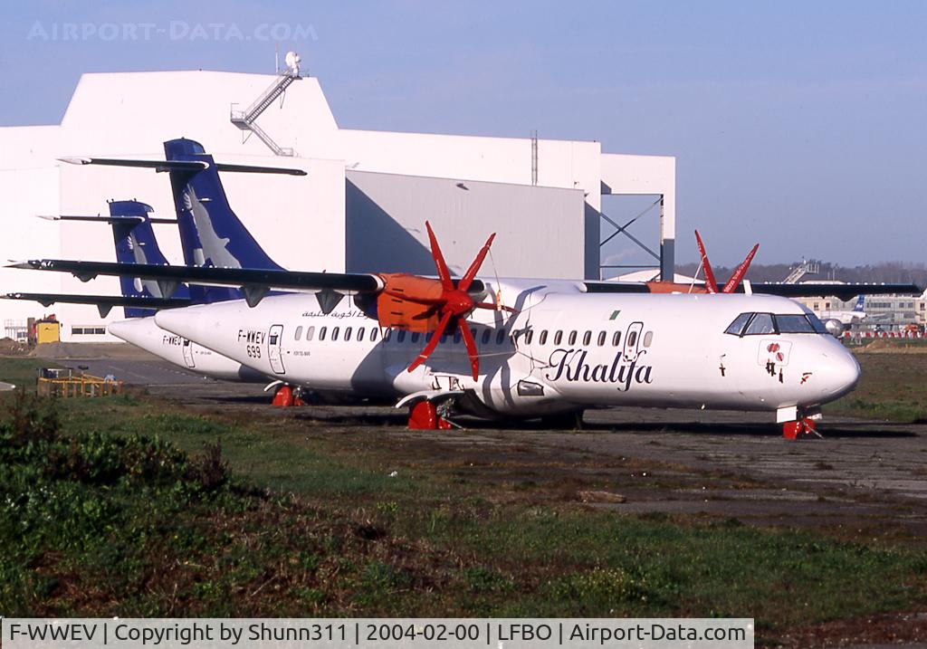 F-WWEV, 2006 ATR 72-212A C/N 699, C/n 0699 - To be 7T-VVT but ntu due to Khalifa Airways financial crisis. On long term storage at this date...