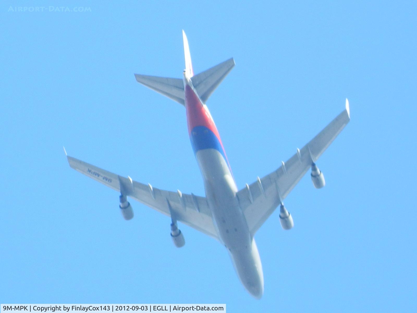 9M-MPK, 1998 Boeing 747-4H6 C/N 28427, Malaysia Boeing 747-400 (Johor Bahru) Inflight (Heathrow)