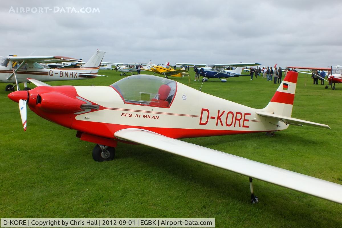 D-KORE, Sportavia-Putzer SFS-31 Milan C/N 6601, at the at the LAA Rally 2012, Sywell