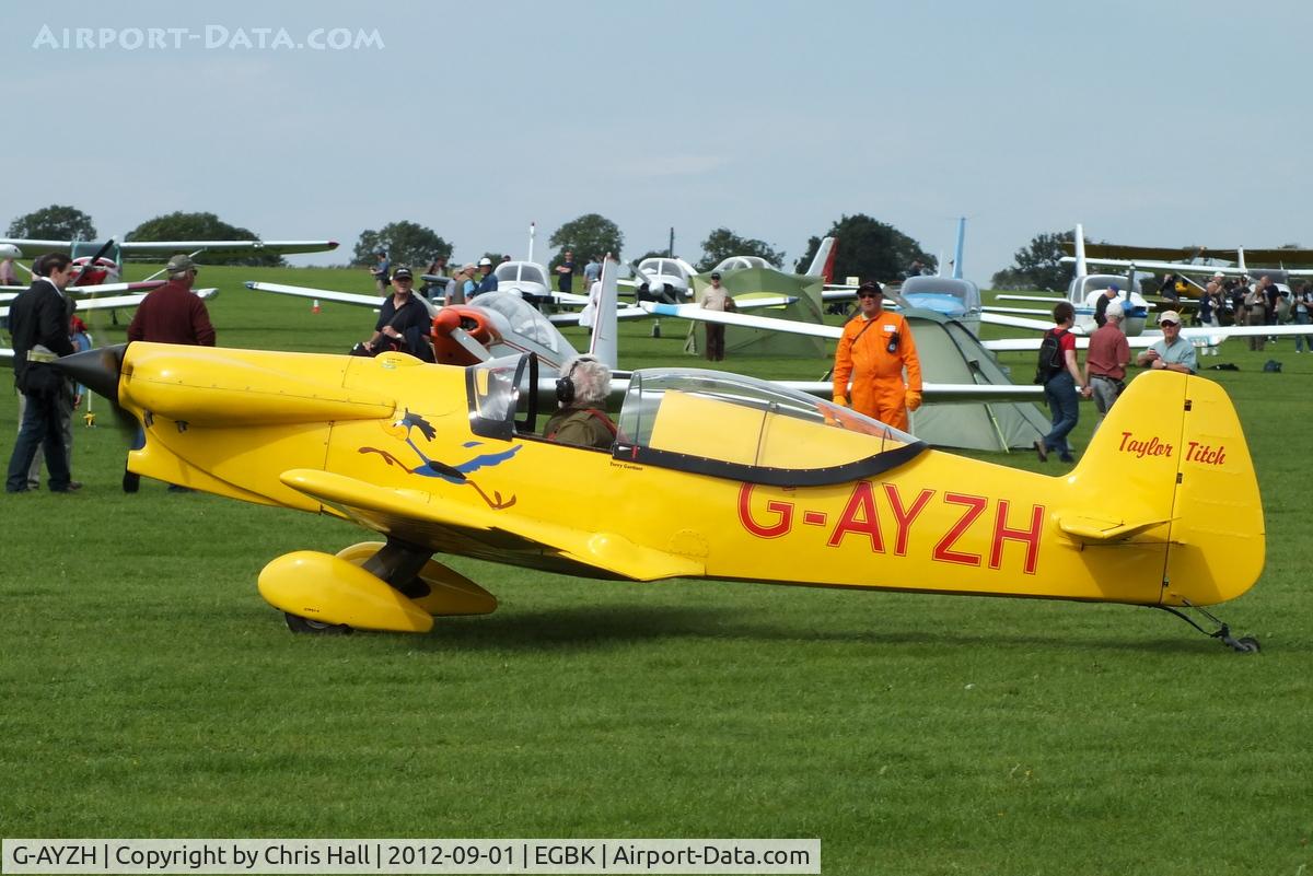G-AYZH, 2007 Taylor JT-2 Titch C/N PFA 060-1316, at the at the LAA Rally 2012, Sywell