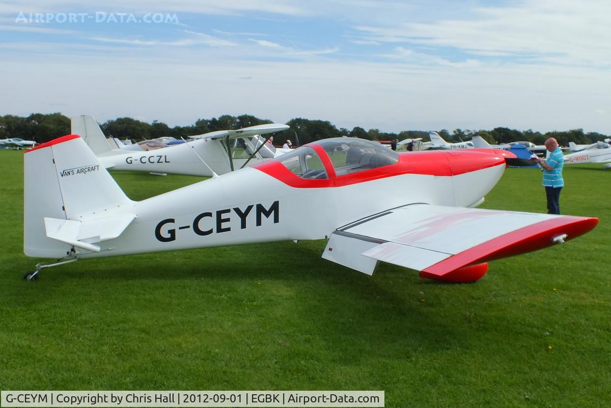 G-CEYM, 2007 Vans RV-6 C/N PFA 181A-14595, at the at the LAA Rally 2012, Sywell