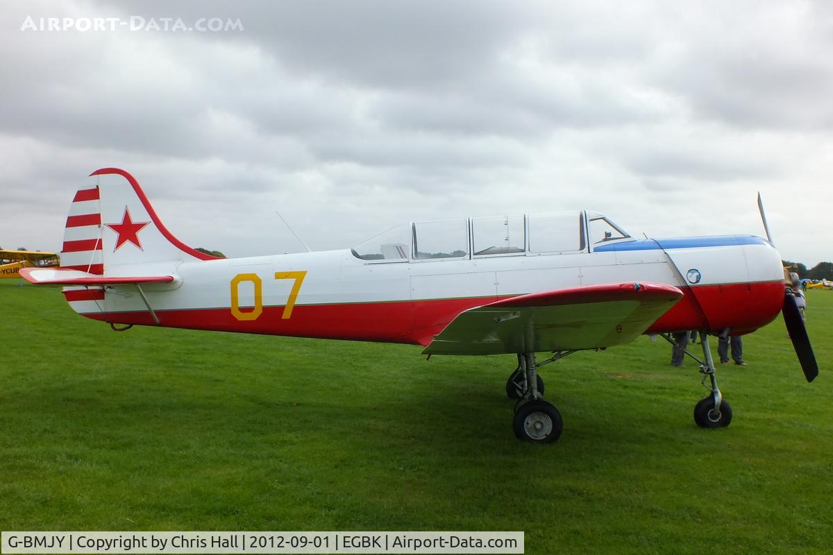 G-BMJY, 1964 Yakovlev Yak C-18A C/N 627, at the at the LAA Rally 2012, Sywell
