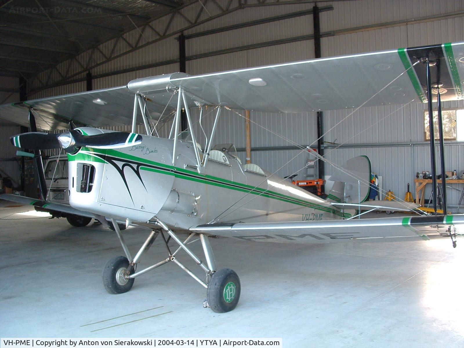 VH-PME, 1970 De Havilland DH-82A Tiger Moth II C/N LV1, VH-PME @ YTYA 2004 PAC Show