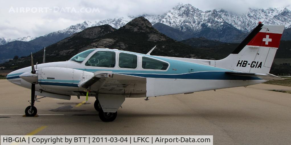 HB-GIA, 1974 Beech 95-B55 Baron Baron C/N TC-1825, Parking