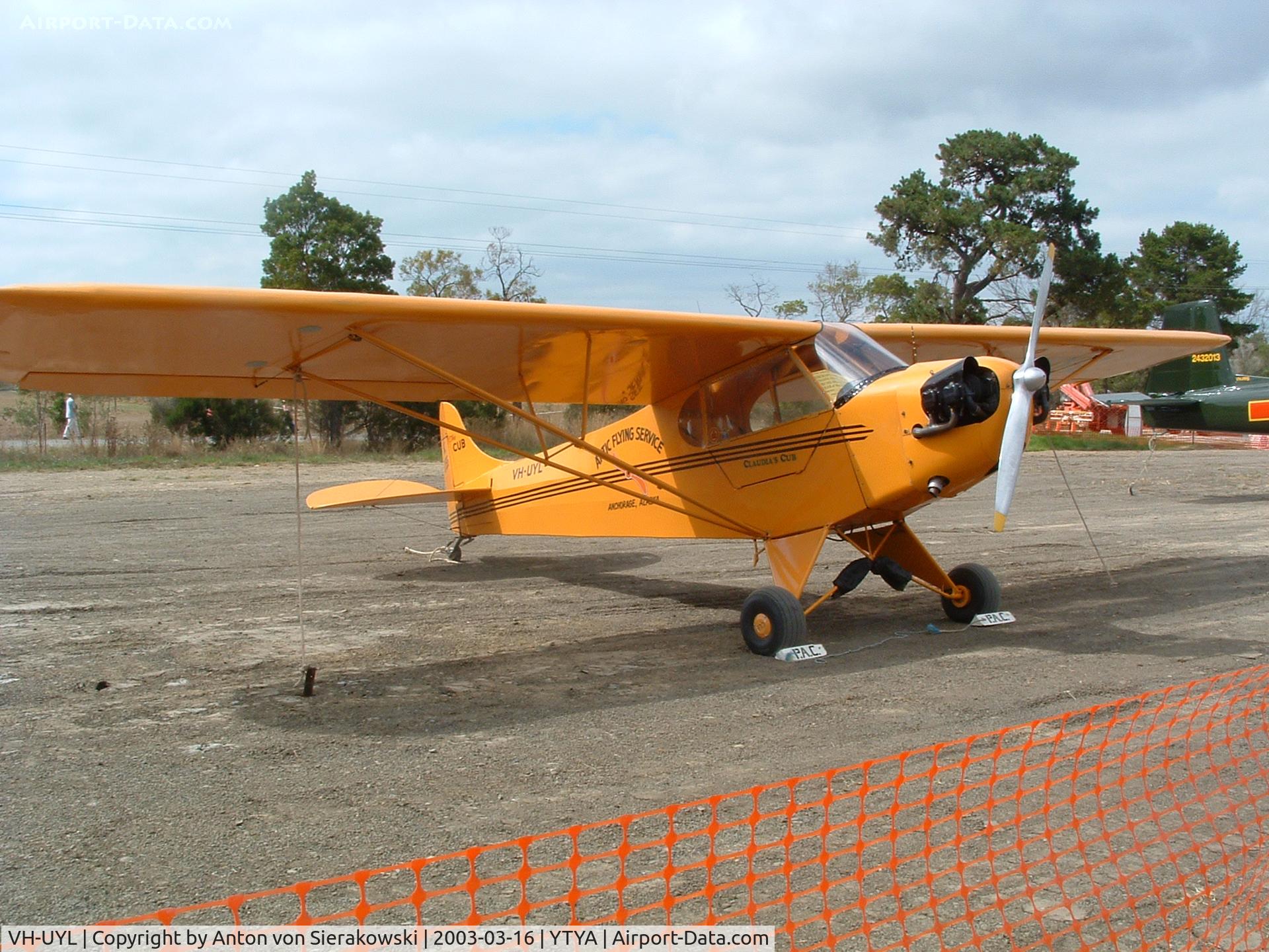 VH-UYL, 1937 Taylor J-2 Cub C/N 1095, VH-UYL @ YTYA Tyabb PAC 2003 Air Show