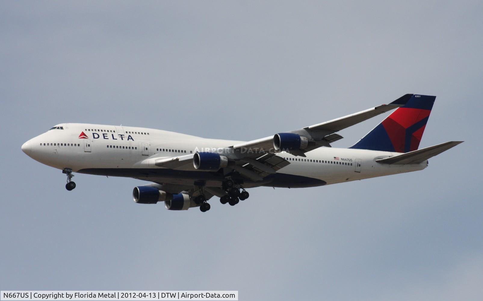 N667US, 1990 Boeing 747-451 C/N 24222, Delta 747