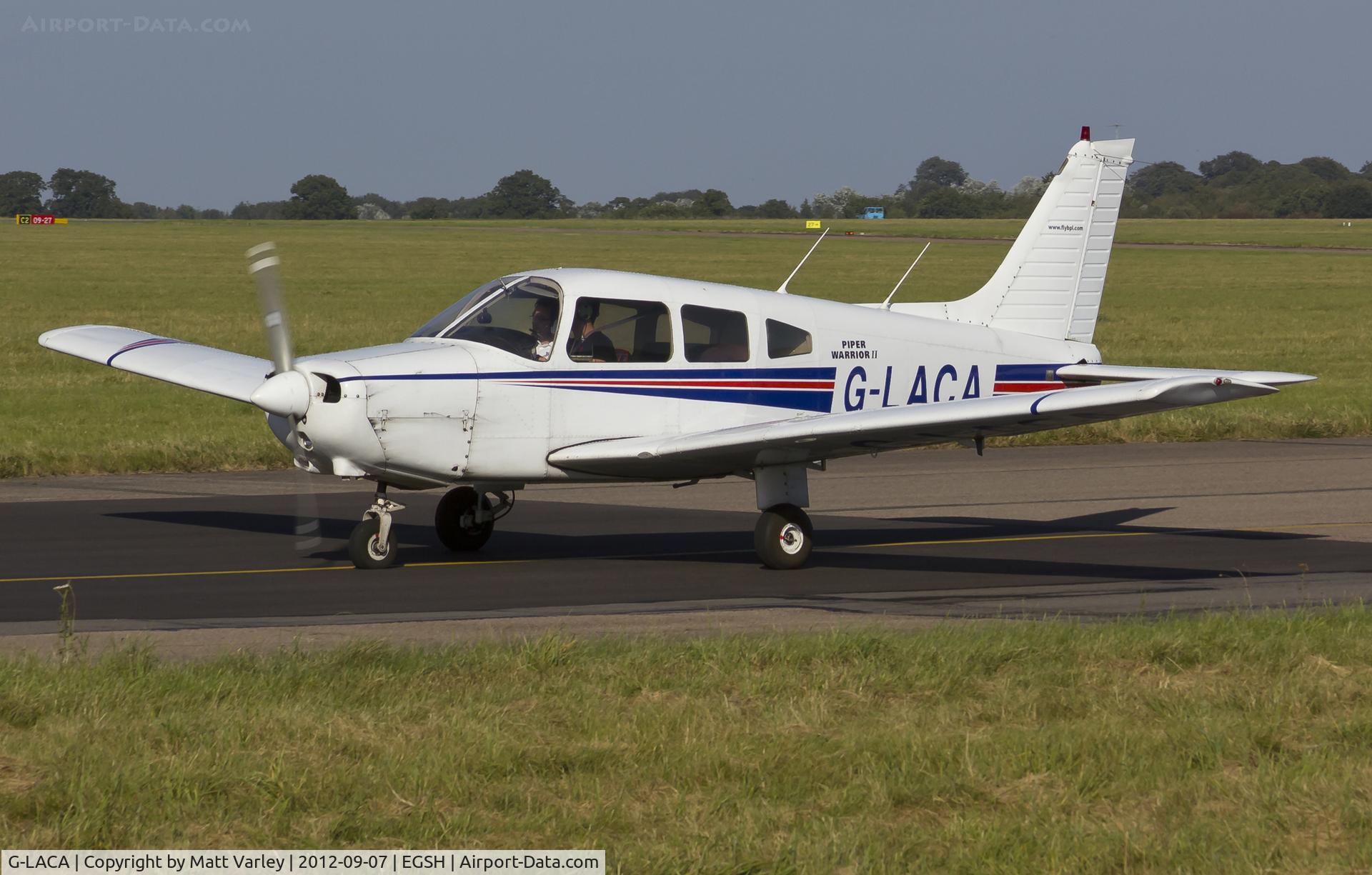 G-LACA, 1978 Piper PA-28-161 Cherokee Warrior II C/N 28-7816036, Arriving at SaxonAir.