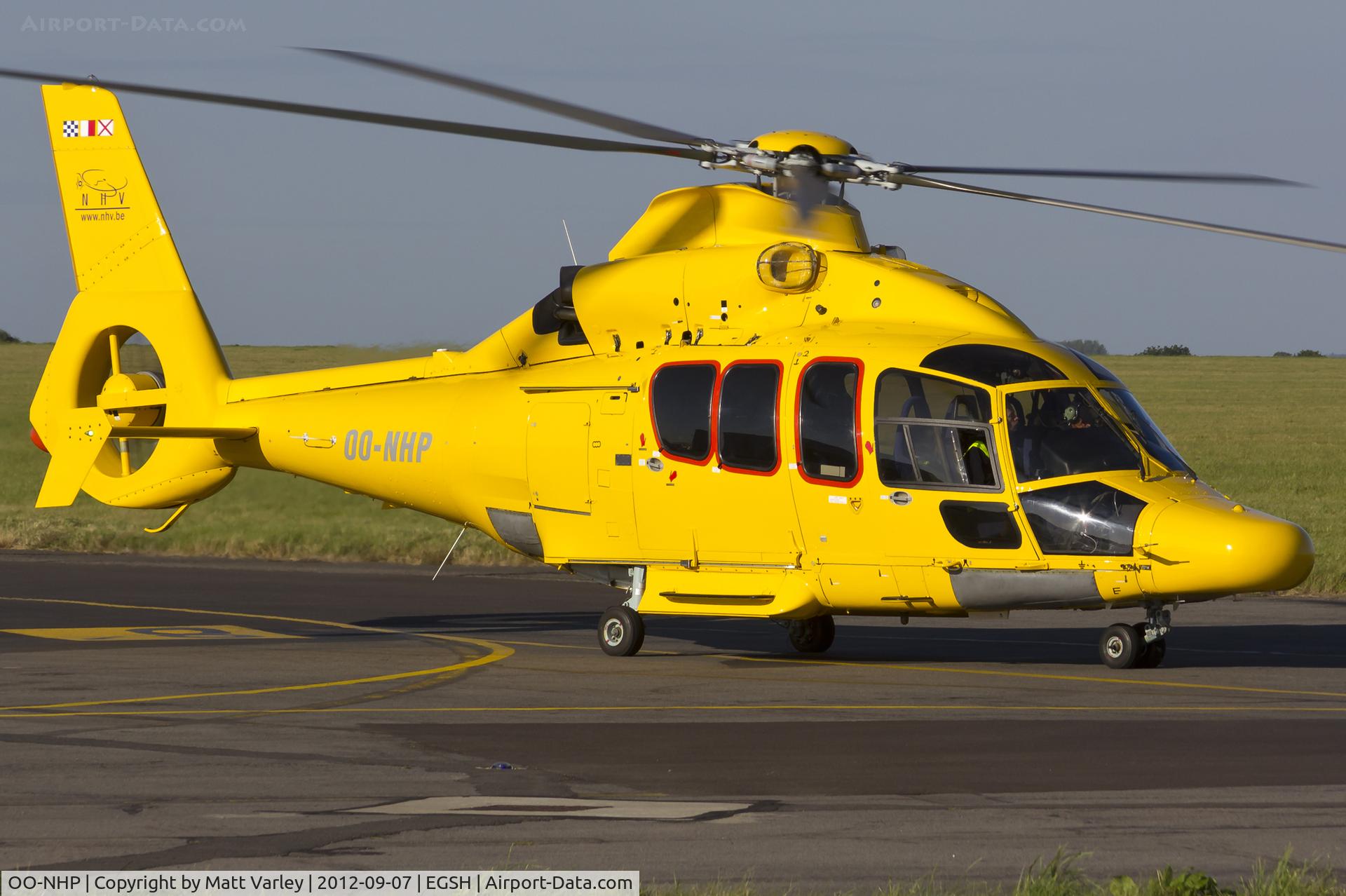 OO-NHP, 2007 Eurocopter EC-155B-1 C/N 6762, Departing SaxonAir.