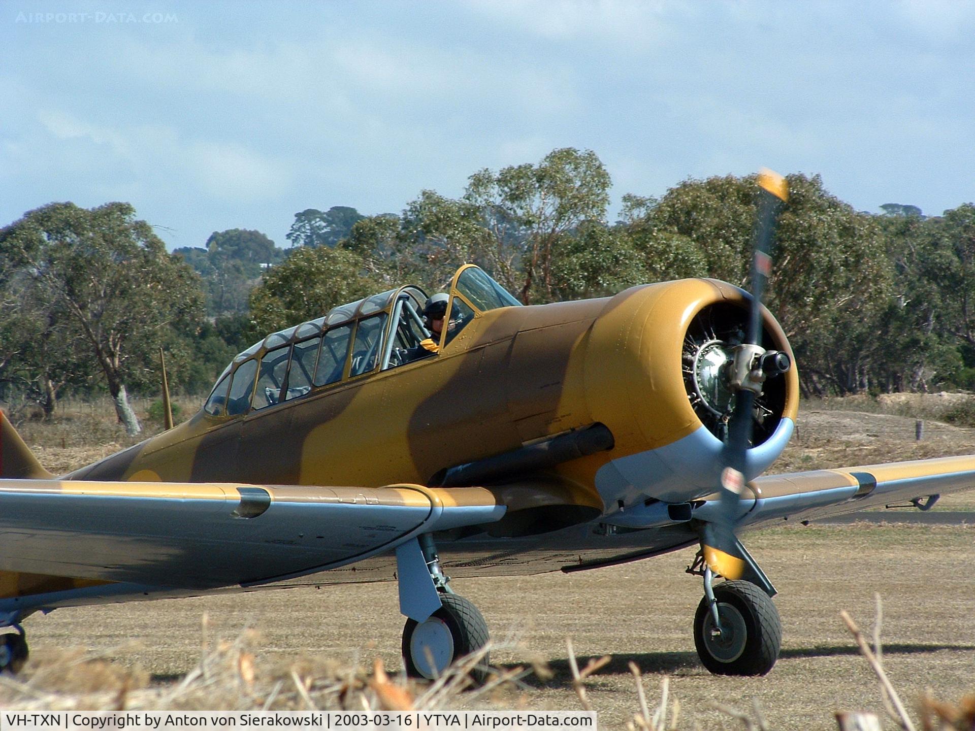 VH-TXN, 1943 Noorduyn AT-16 Harvard IIB C/N 14A-1106, VH-TXN @ YTYA Tyabb 2003 PAC Air Show
