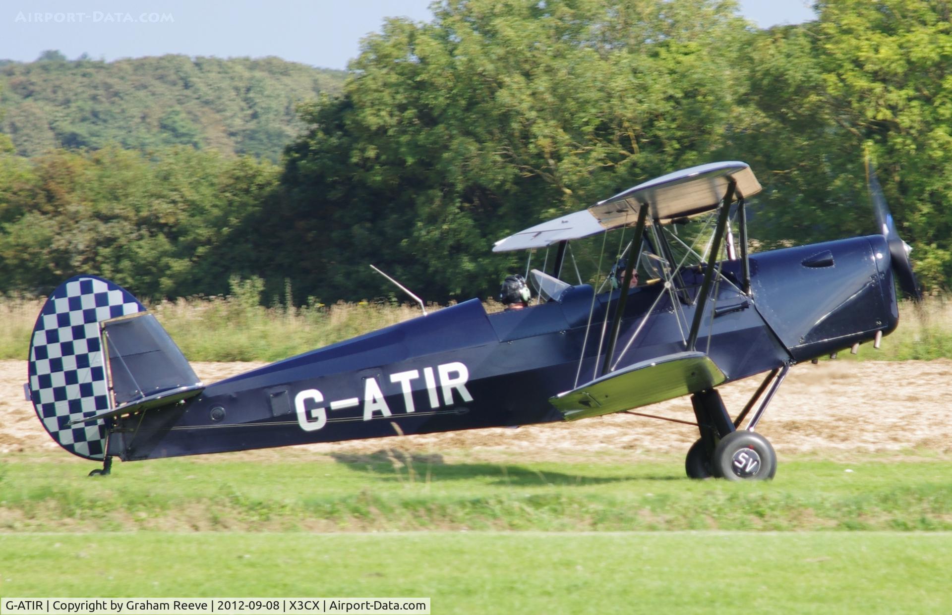 G-ATIR, 1948 Stampe-Vertongen SV-4C C/N 1047, Just landed.