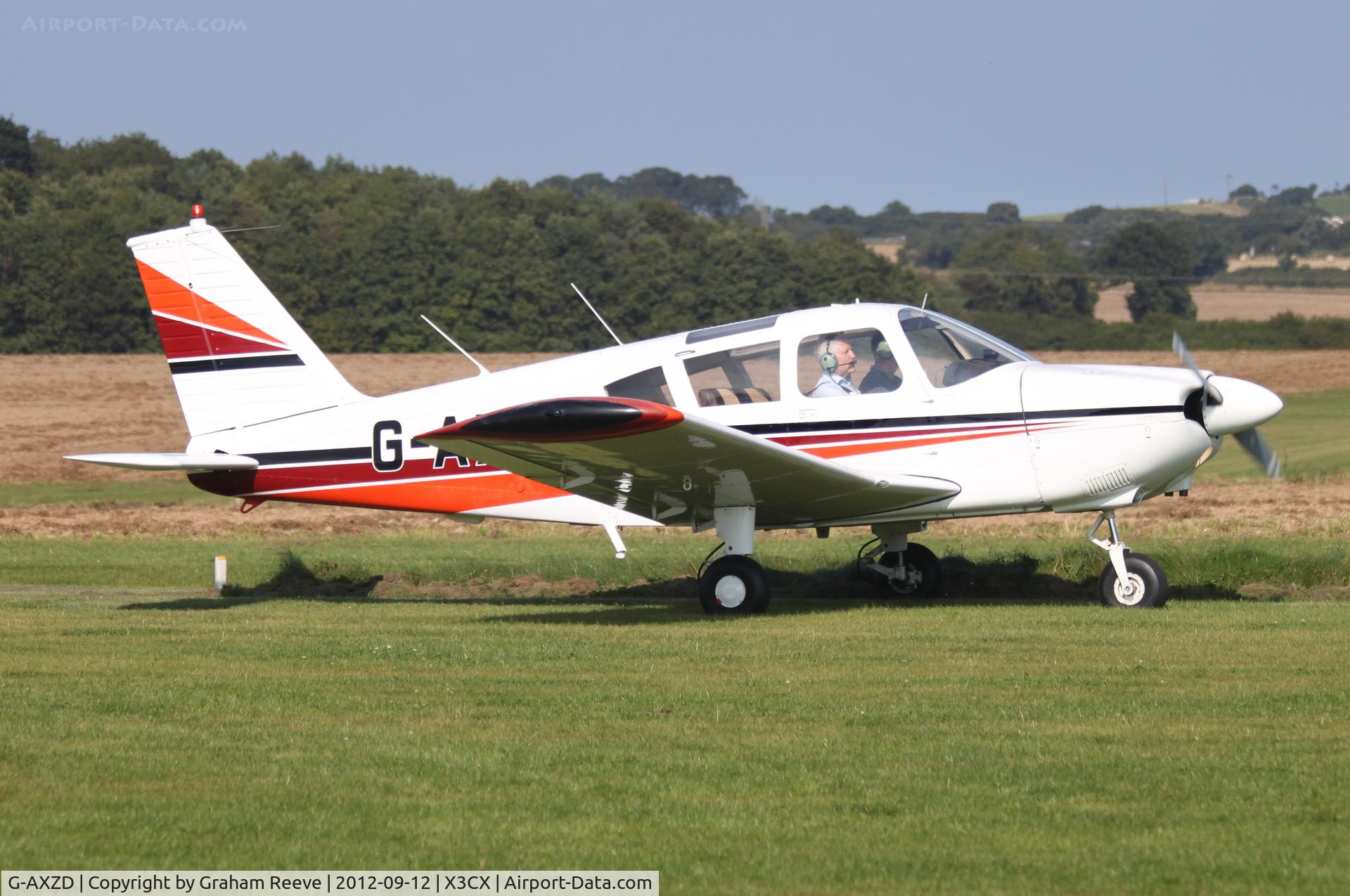 G-AXZD, 1970 Piper PA-28-180 Cherokee C/N 28-5609, Just landed.