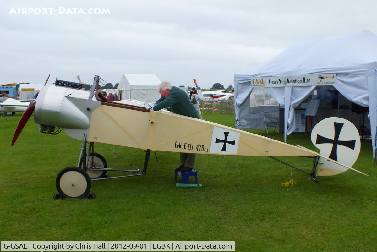 G-GSAL, 2008 Fokker EIII Replica C/N GS-101, at the at the LAA Rally 2012, Sywell