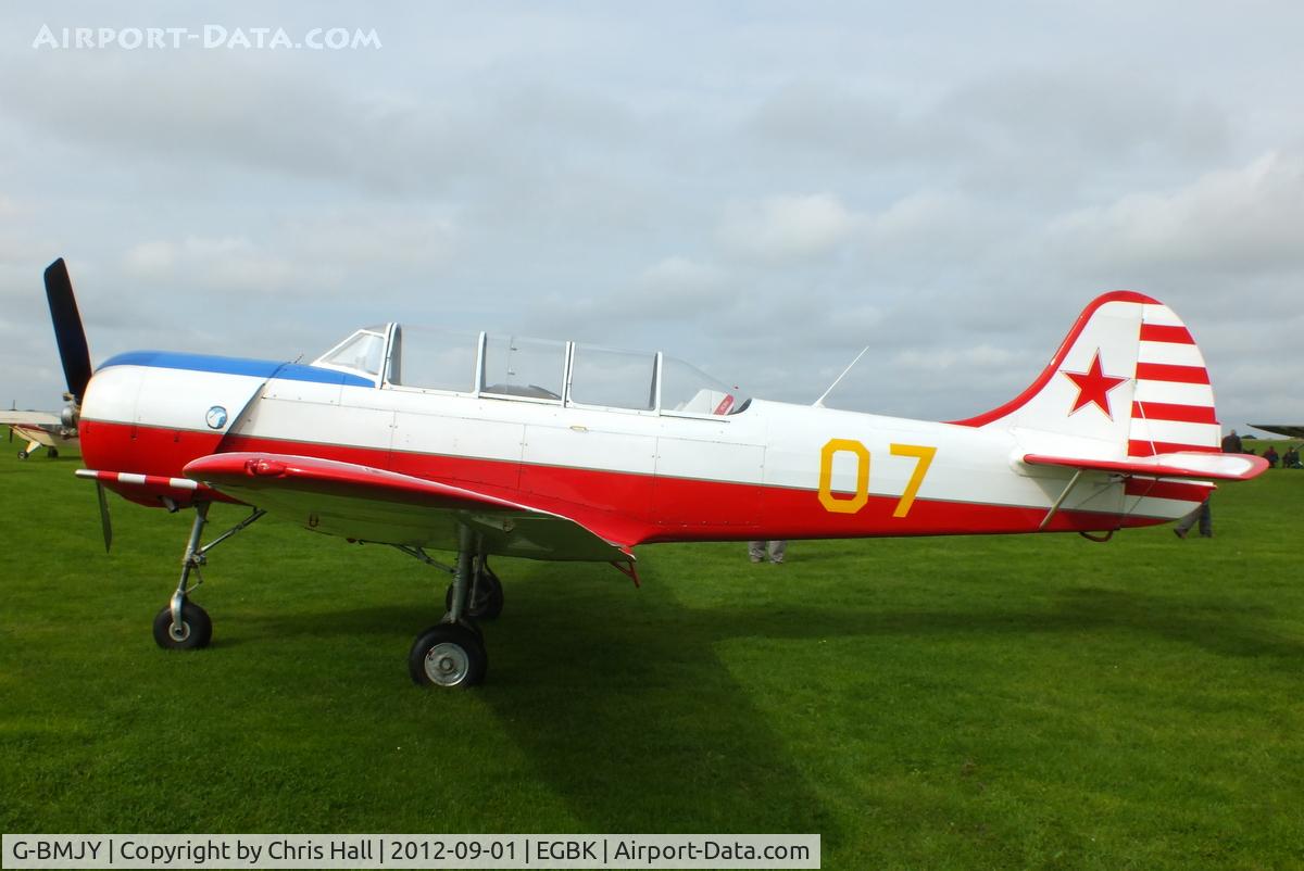 G-BMJY, 1964 Yakovlev Yak C-18A C/N 627, at the at the LAA Rally 2012, Sywell