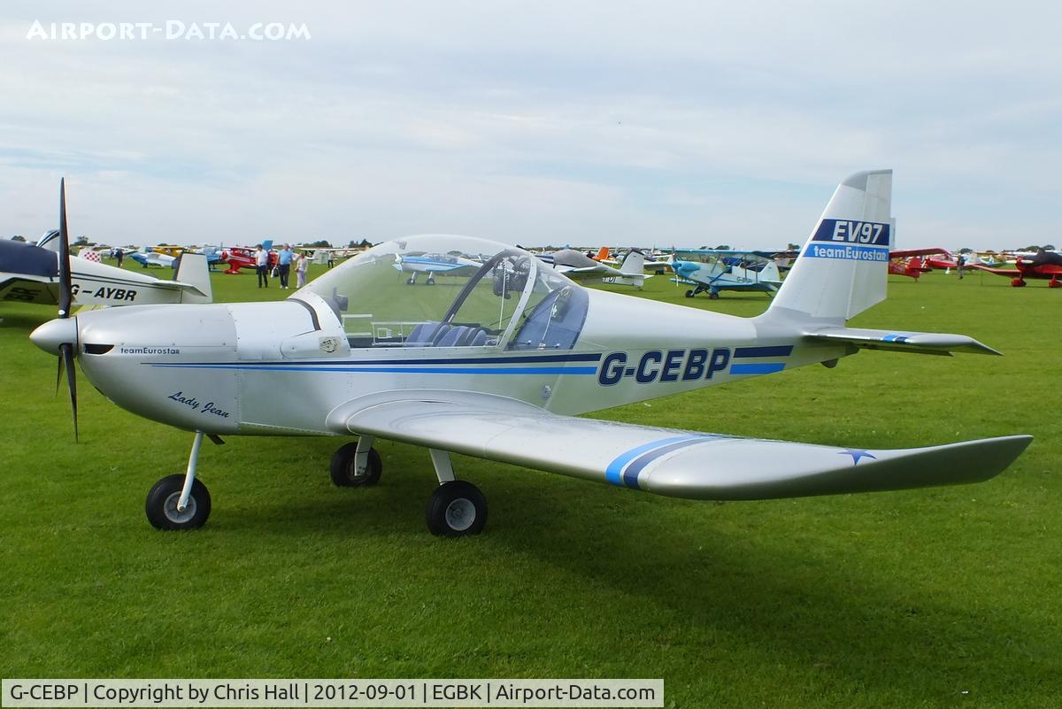 G-CEBP, 2006 Aerotechnik EV-97 Eurostar C/N 2825, at the at the LAA Rally 2012, Sywell