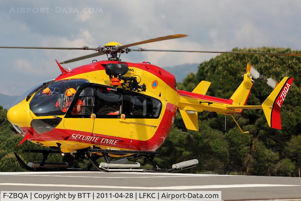 F-ZBQA, Eurocopter-Kawasaki EC-145 (BK-117C-2) C/N 9057, Helicopter spot at Calvi hospital