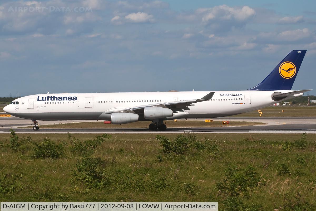 D-AIGM, 1997 Airbus A340-313 C/N 158, D-AIGM@VIE