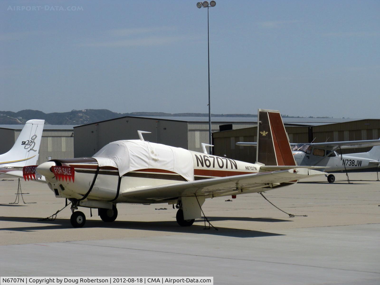 N6707N, 1968 Mooney M20C Ranger C/N 680043, 1968 Mooney M20C RANGER, Lycoming O&VO-360 180 Hp