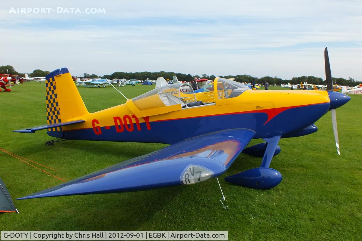 G-DOTY, 2010 Vans RV-7 C/N PFA 323-14387, at the at the LAA Rally 2012, Sywell