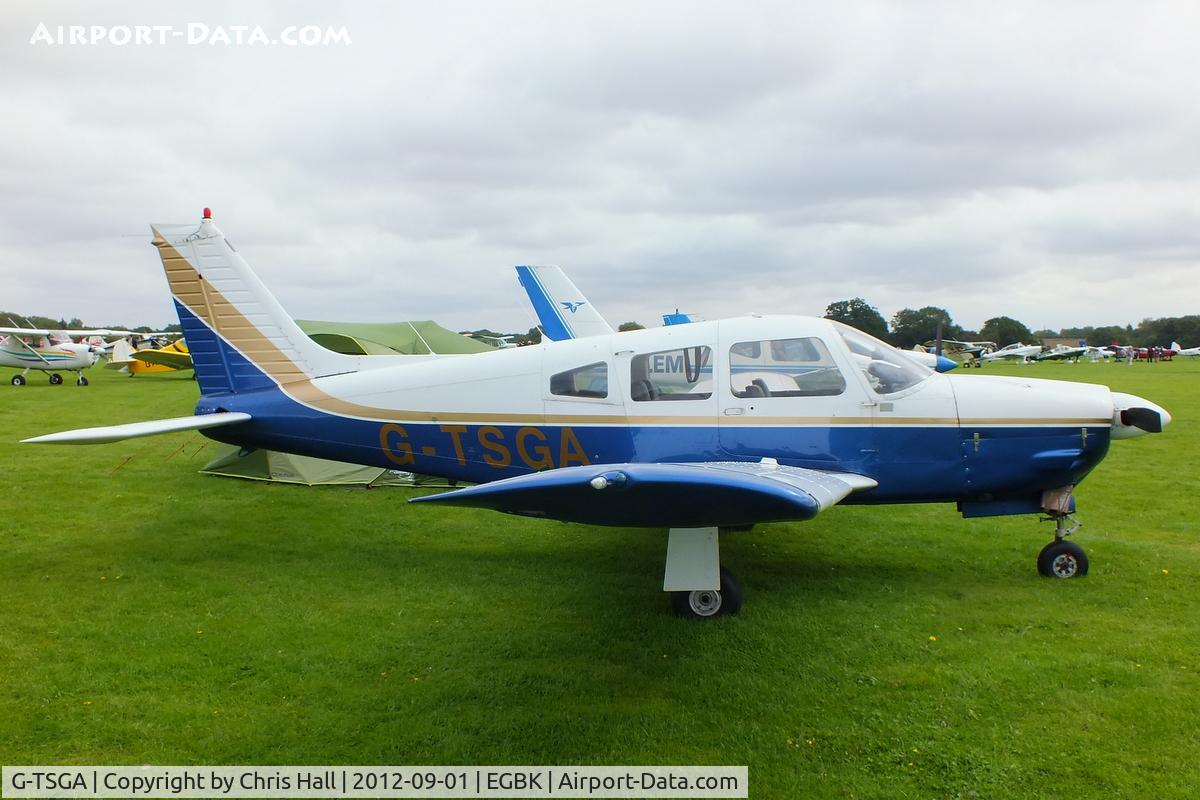 G-TSGA, 1977 Piper PA-28R-201 Cherokee Arrow III C/N 28R-7737082, at the at the LAA Rally 2012, Sywell