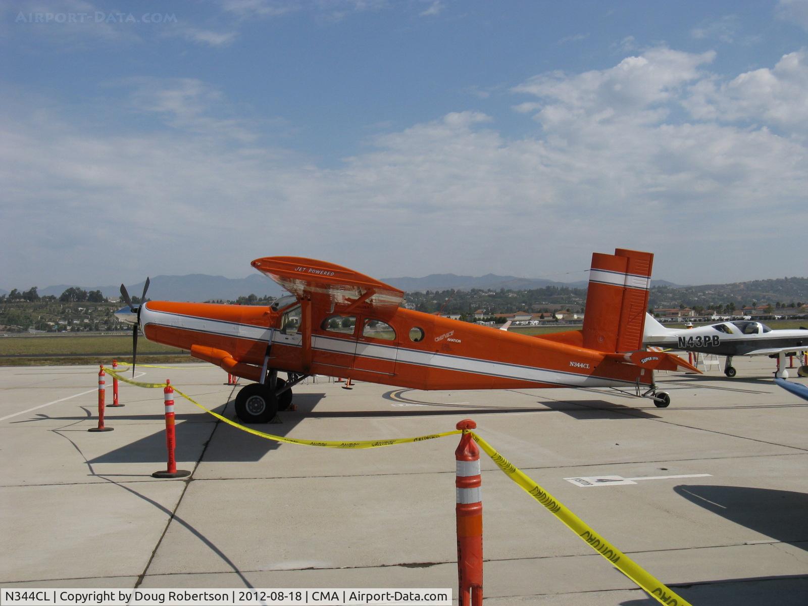 N344CL, 1968 Fairchild PC-6/C2-H2 Heli-Porter C/N 2019, Clay Lacy's 1968 Fairchild Heli-Porter PILATUS PC6/C-H2 PORTER Super STOL, one AiResearch TPE331 575 shp Turboshaft