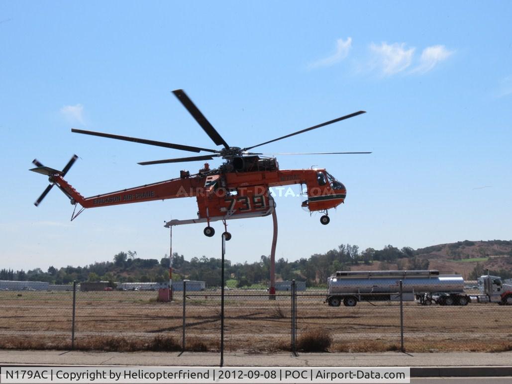 N179AC, 1970 Sikorsky S-64F Skycrane C/N 64091, Elvis starting lift off after being on a break