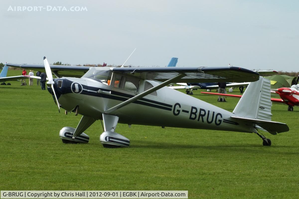 G-BRUG, 1946 Luscombe 8E Silvaire C/N 4462, at the at the LAA Rally 2012, Sywell