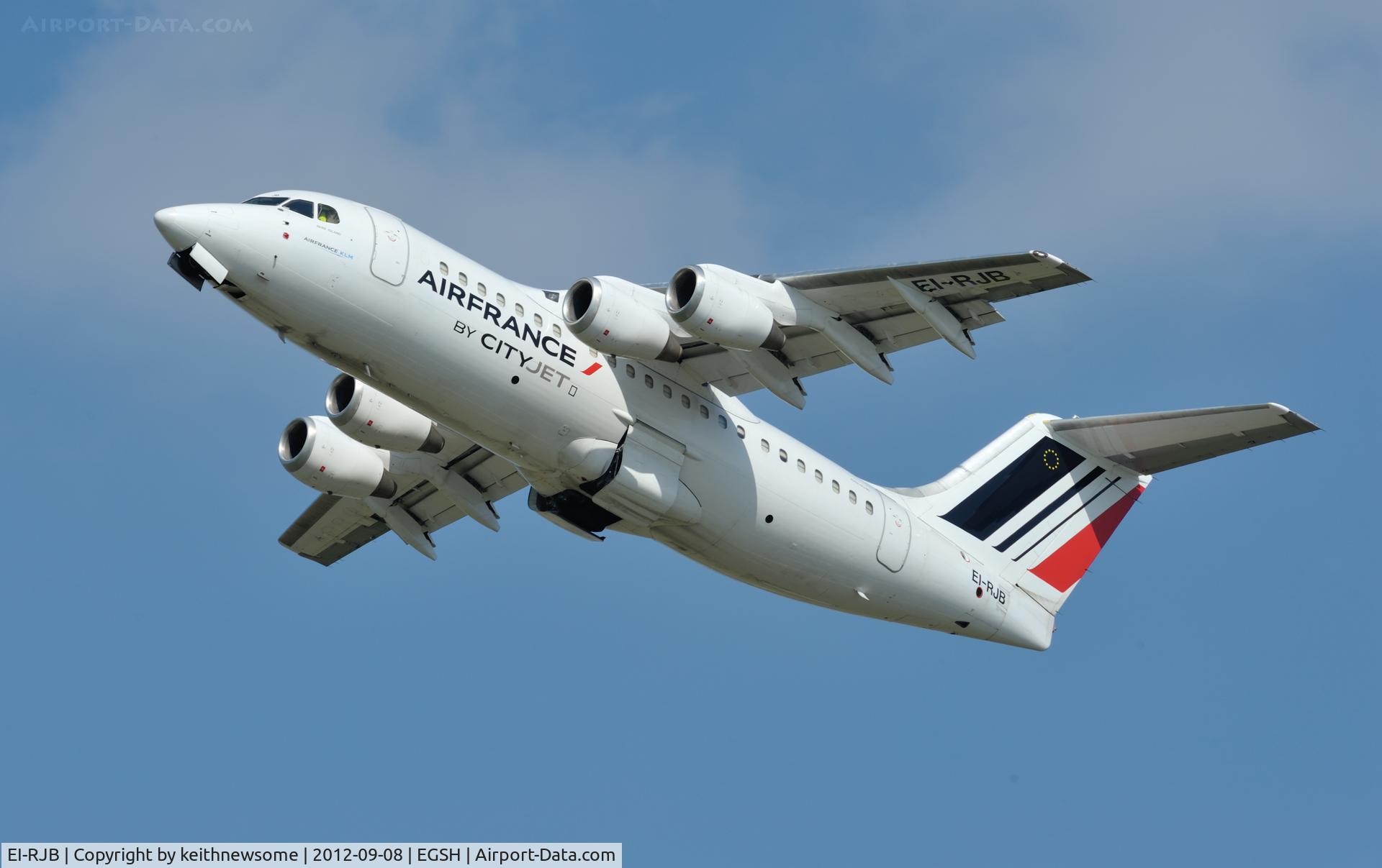 EI-RJB, 1998 British Aerospace Avro 146-RJ85 C/N E.2330, Leaving KLM engineering.