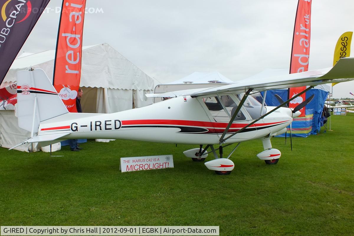 G-IRED, 2012 Comco Ikarus C42 FB100 Bravo C/N 1207-7210, at the at the LAA Rally 2012, Sywell