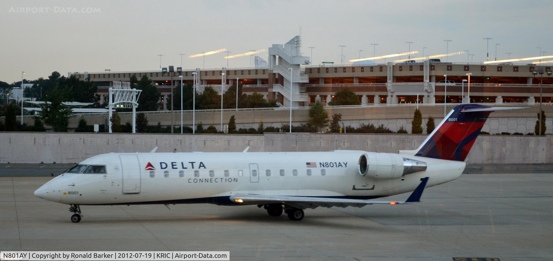 N801AY, 2004 Bombardier CRJ-200ER (CL-600-2B19) C/N 8001, Taxi RIC VA