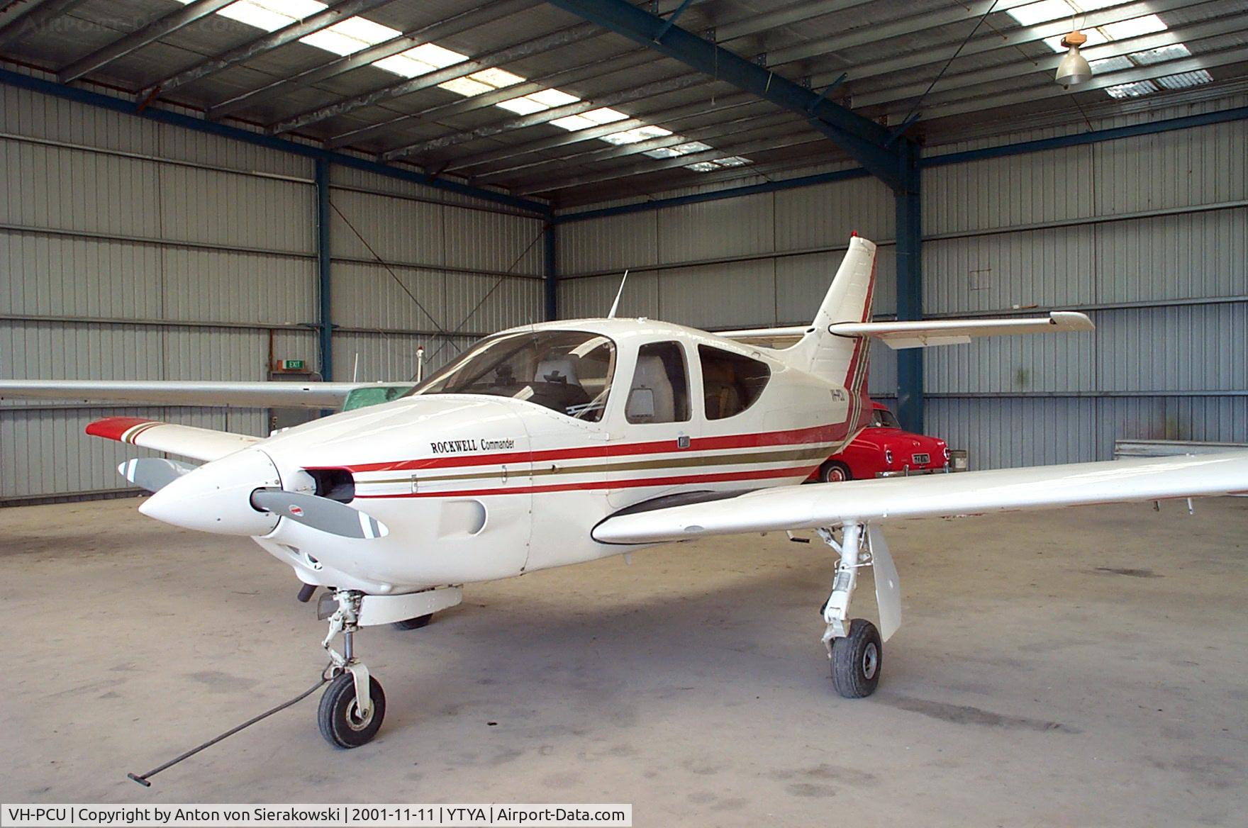VH-PCU, 1975 Rockwell International 112 Commander C/N 280, VH-PCU @ YTYA Tyabb 2001 PAC Air Show