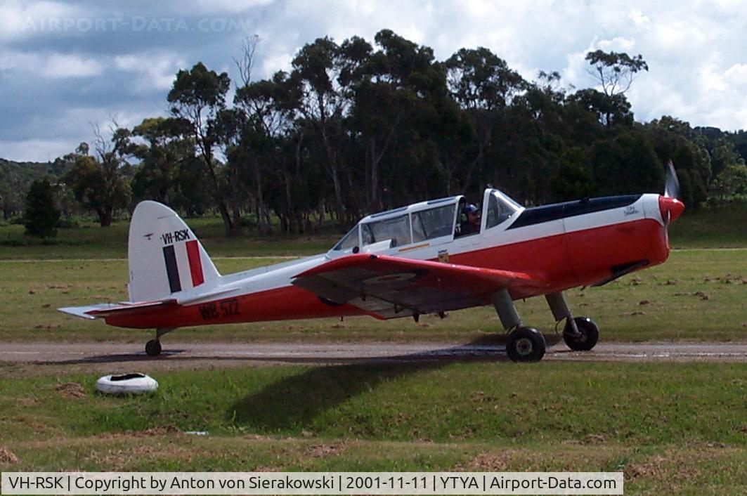 VH-RSK, 1950 De Havilland DHC-1 Chipmunk 22 C/N C1/0024, VH-RSX @ YTYA Tyabb 2001 PAC Air Show VH-RSK / WB572 (cn C1/0024) De Havilland DHC-1 Chipmunk 22