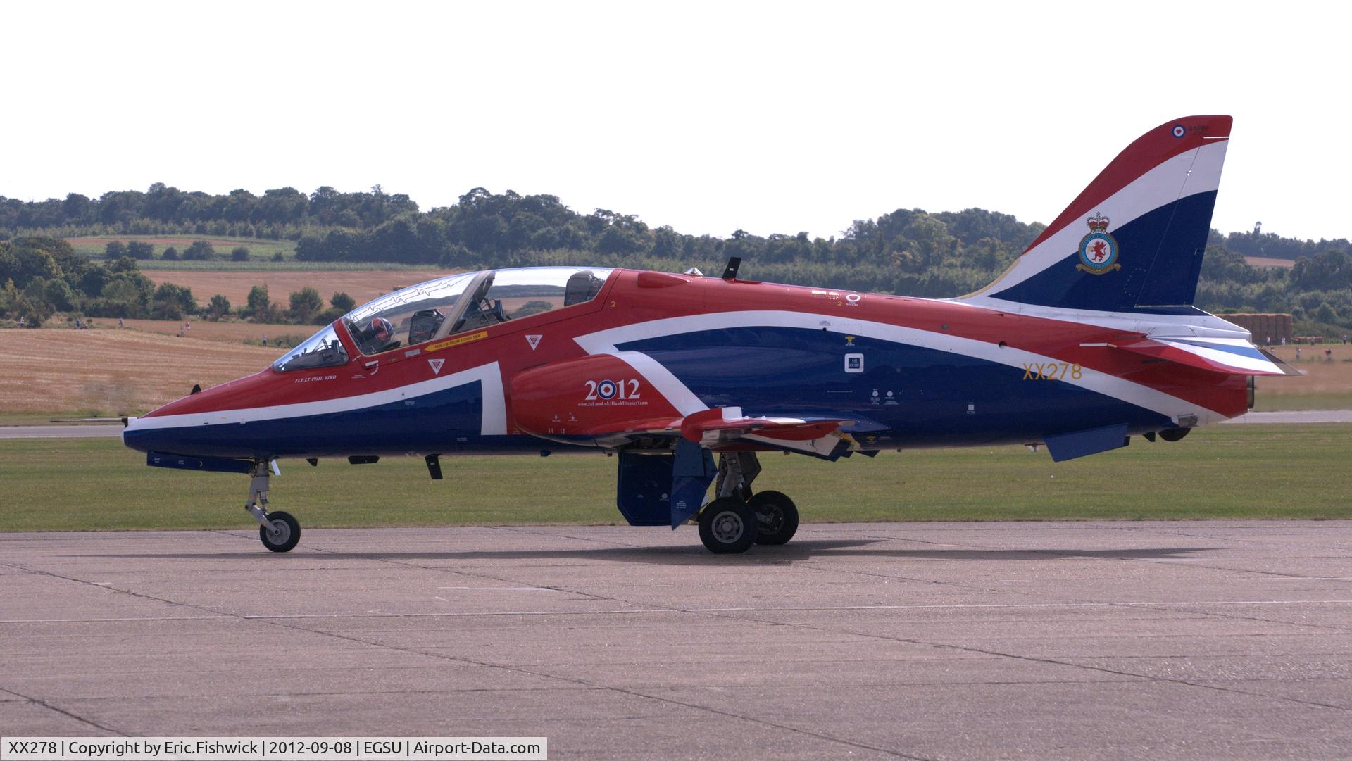 XX278, 1978 Hawker Siddeley Hawk T.1A C/N 103/312103, 1. XX278 at The Duxford Air Show, Sept. 2012.