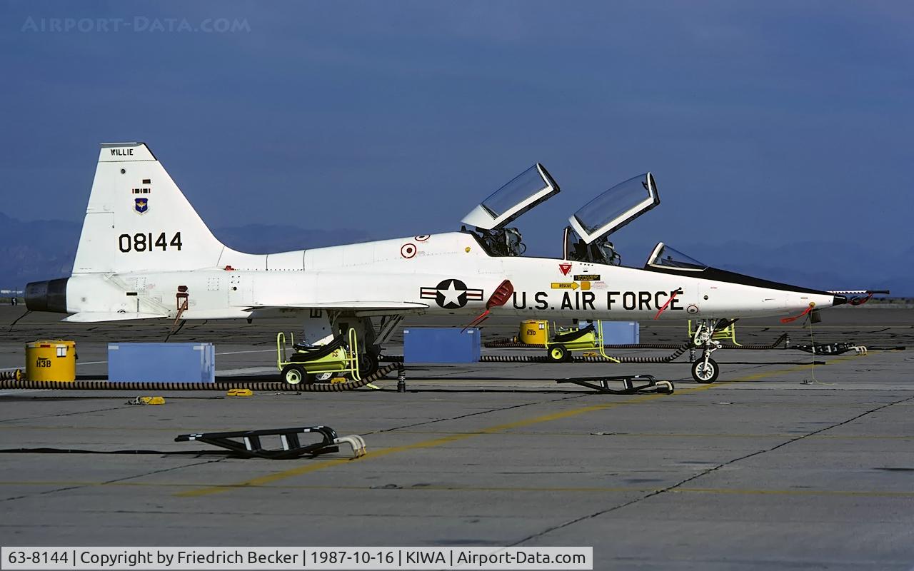 63-8144, 1964 Northrop T-38A-50-NO C/N N.5491, flightline at Williams AFB