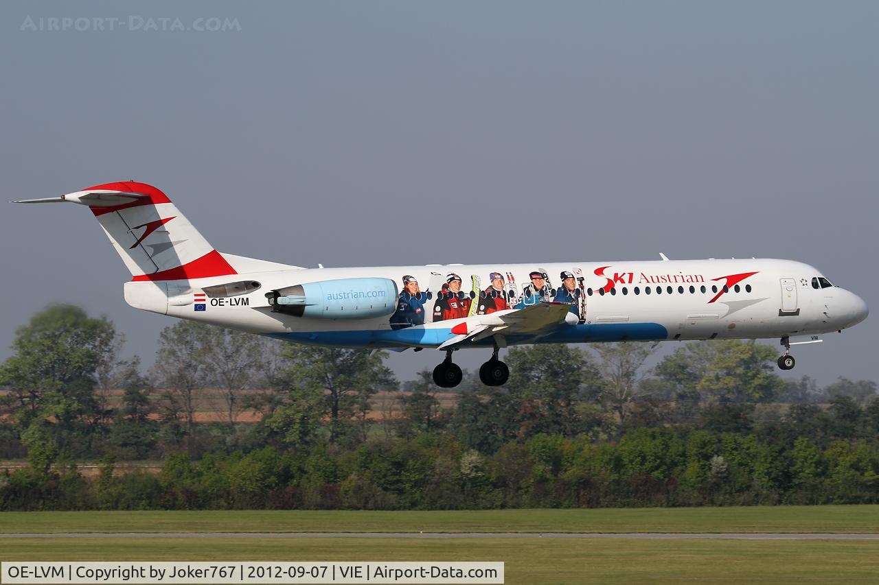 OE-LVM, 1991 Fokker F100 (F-28-0100) C/N 11361, Austrian arrows