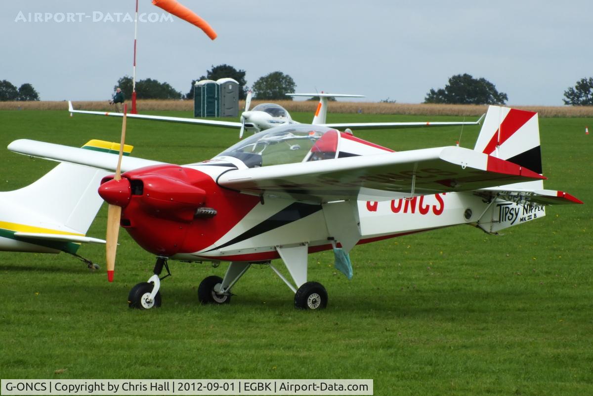 G-ONCS, 1972 Slingsby Tipsy T-66 Nipper 3 C/N PFA 1390, at the at the LAA Rally 2012, Sywell