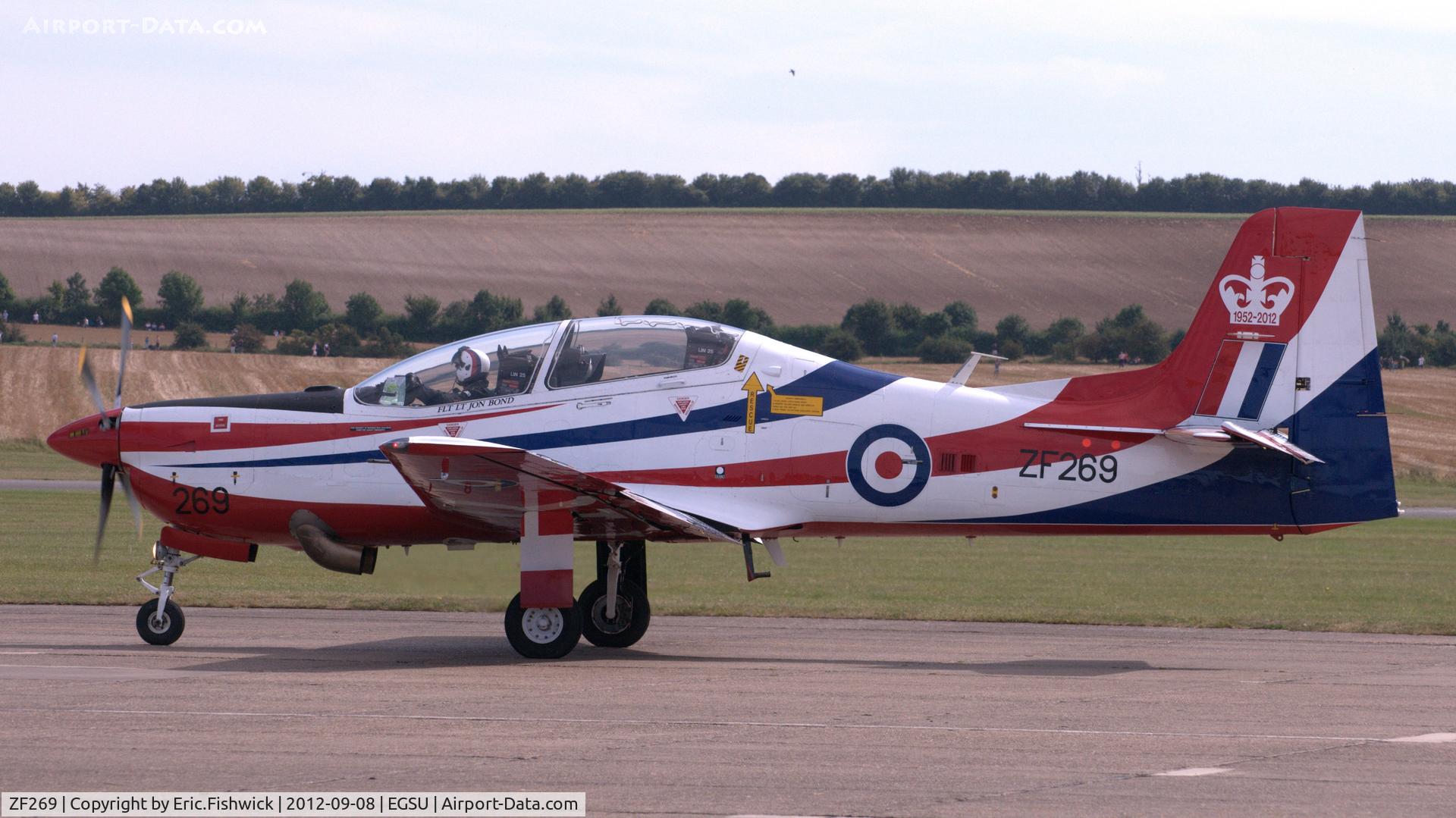ZF269, 1991 Short S-312 Tucano T1 C/N S070/T53, 1. ZF269 at The Duxford Air Show, Sept. 2012.