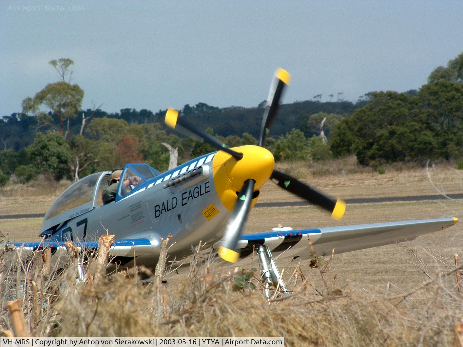 VH-MRS, 1998 Fighter Escort Wings P-51 Mustang replica 2/3 scale C/N V287, VH-MRS @ YTYA Tyabb 2003 PAC Air Show